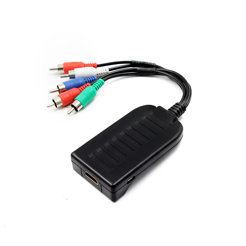 5 RCA Ypbpr компонент для HDMI HDTV Видео Аудио конвертер адаптер с блоком питания (USB DC