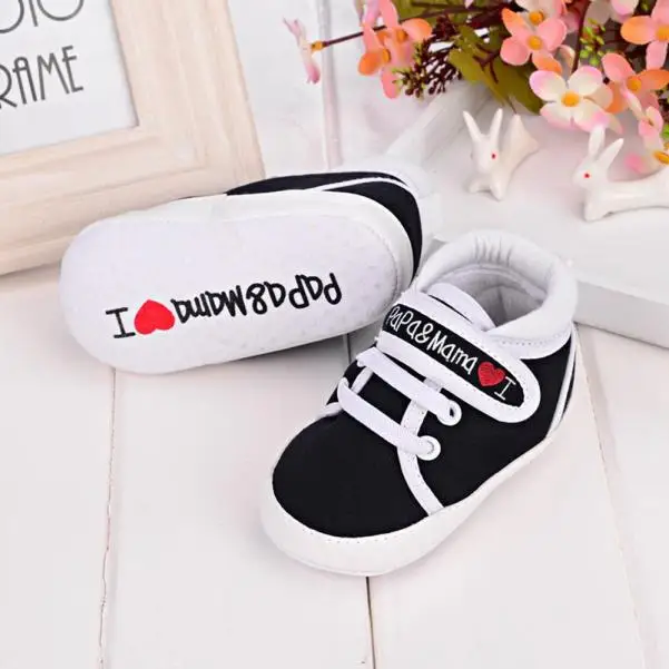 

Baby Shoes Infant Kids Boy Girl Soft Sole Letter Canvas Sneaker Toddler Sports Shoes Breathable First Walker Anti-slip Sneakers