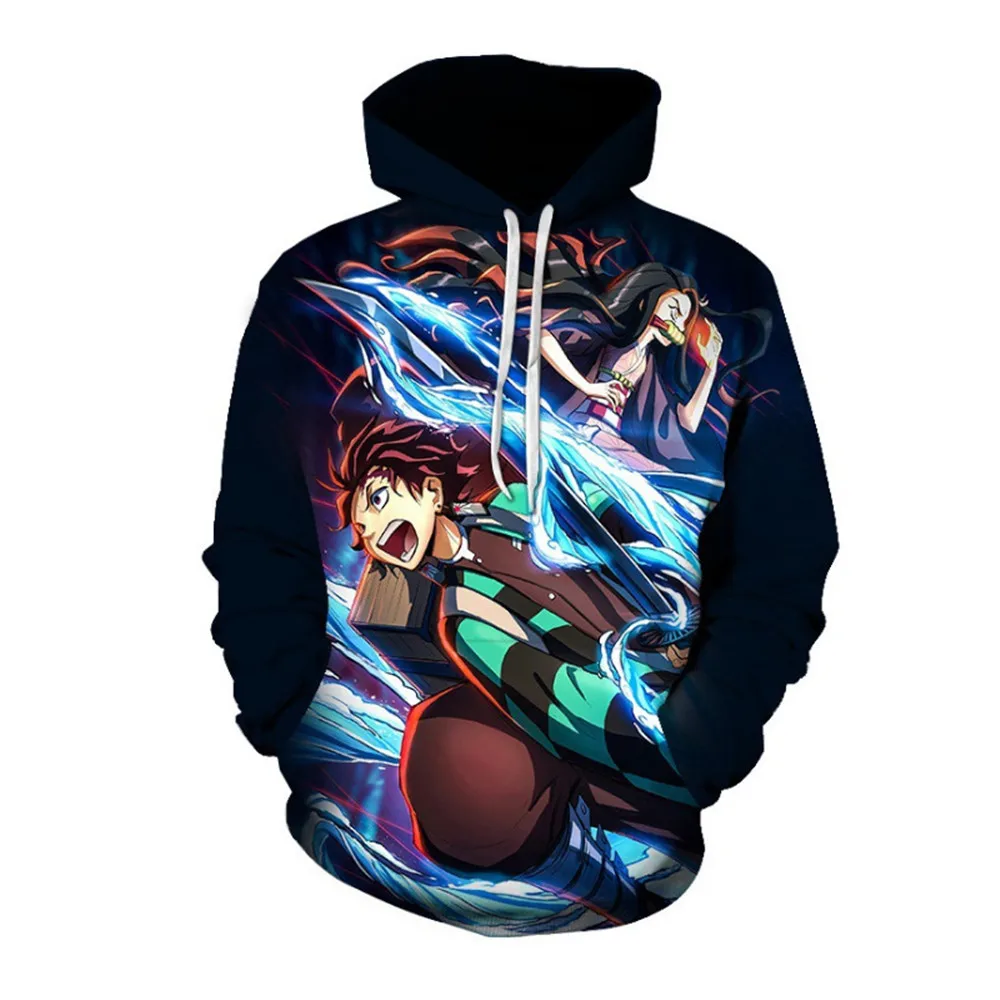 Толстовка с капюшоном для косплея аниме 3D рассекающее демонов: киметасу но айба