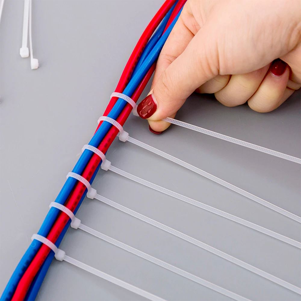 1000(500) шт. черный самоблокирующийся кабельный хомут Высококачественная