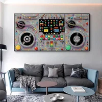 colorful abstract music instrument oil paintings posters and prints canvas paintings wall art pictures for living room decor