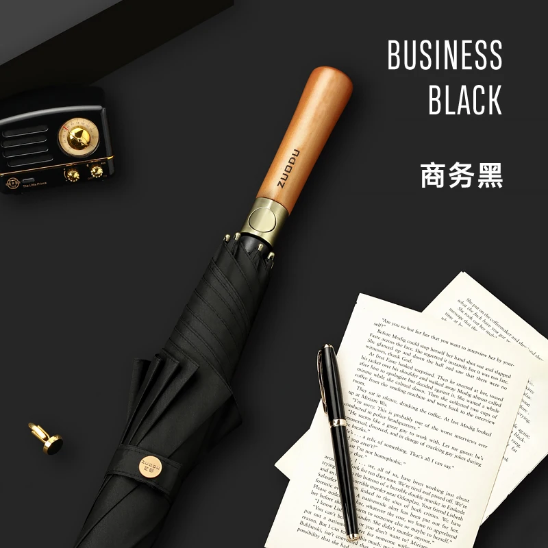 

Double Sun Light Umbrella Windproof Black Japanese Umbrella Large Long Handle Paraguas Plegable Household Merchandises EF50YS