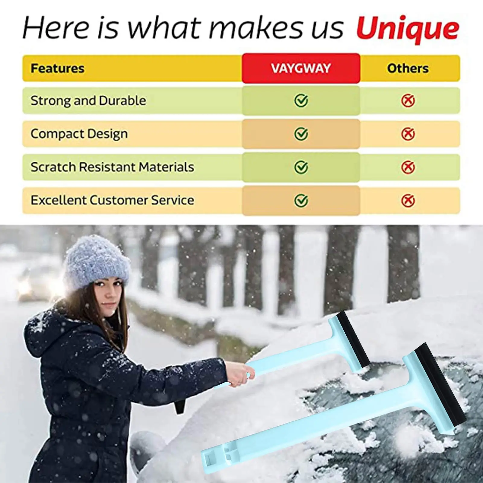 

Hot Sell Cleaning Adjustable Telescopic Car Wiper Snow Removal Tool Car Windshield Ice Scraper Snow Cleaner Window Tool