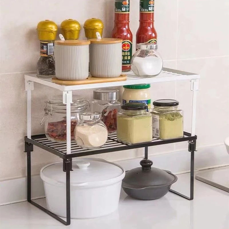 

Home Closet Organizer Storage Table Shelf for Kitchen Drip tray Rack Microwave oven Decorative Shelves Condiment Holders