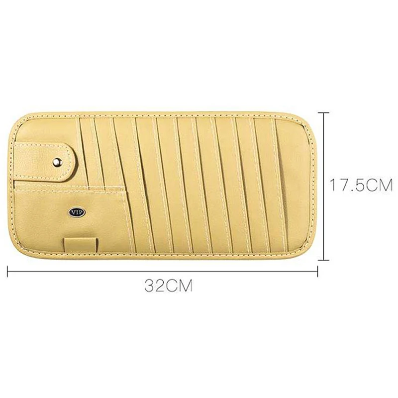 

Auto Cd Dvd Houder Tas Disc Pu Lederen Opbergtas Zonnebril Organizer Zonneklep Zonnescherm Mouwen Portemonnee Clips