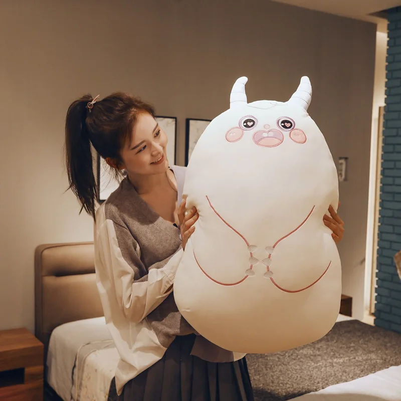 

50cm-90cm Funny Devil Plush Toy Soft Stuffed Cartoon Animal Dinosaur Doll Bed Pillow Cushion Home Decor Christmas Gift For Kids