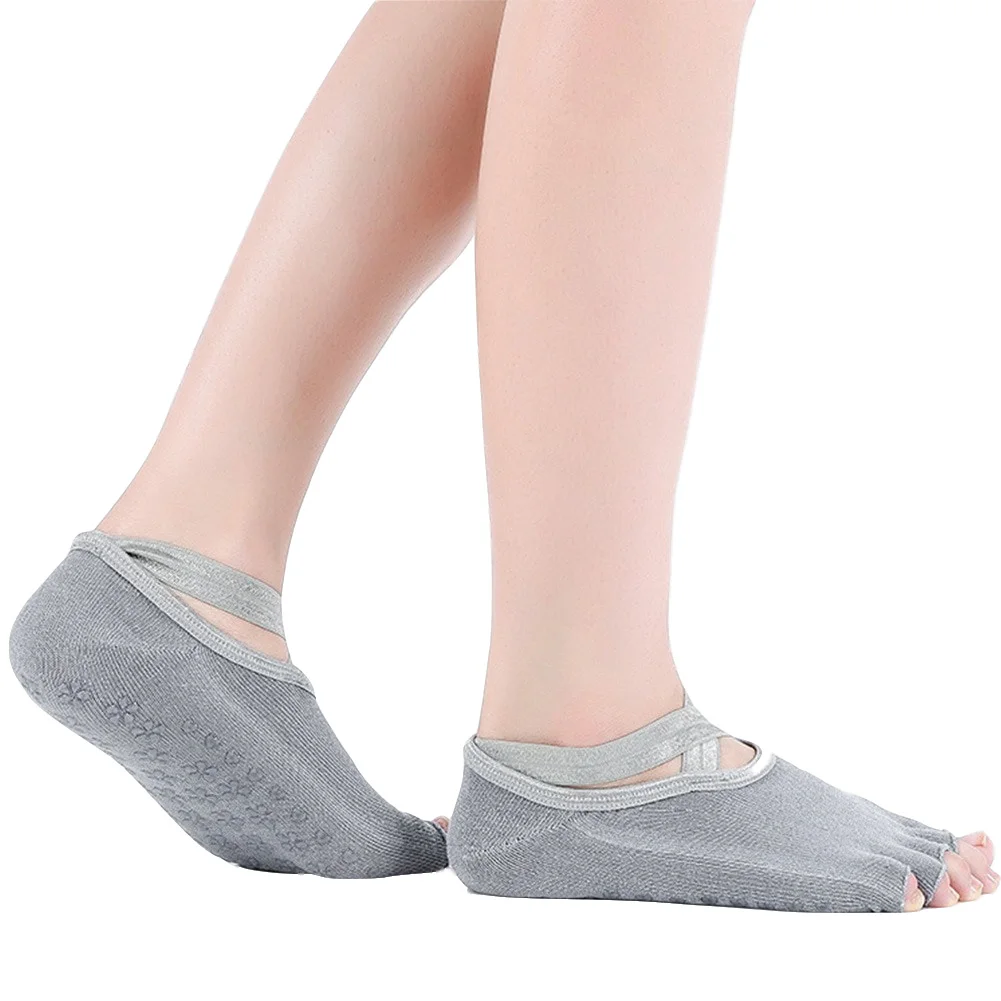 Non Slip Cross Strap Socks Dance Wear Resistant Floor Solid Toeless Professional Fitness Ballet Adults Women Girls | Женская одежда