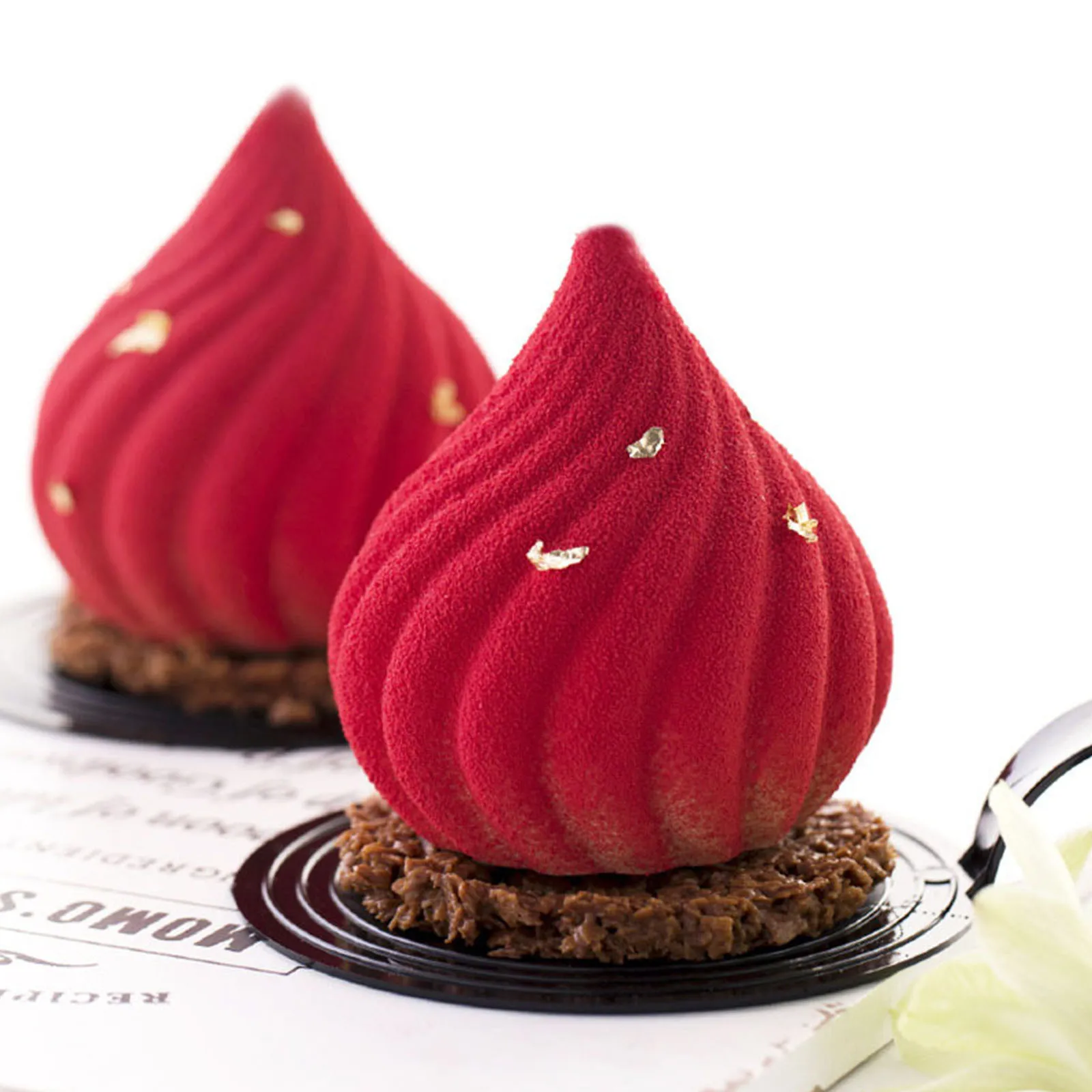 1pc6 даже силиконовая форма для выпечки в форме цветка Вихрь шоколадные конфеты