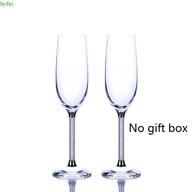 

2pc Wedding Glasses Personalized Champagne Flutes Crystalline Party Gift Toasting Glass Goblet Crystal Engrave Anniversary H1043