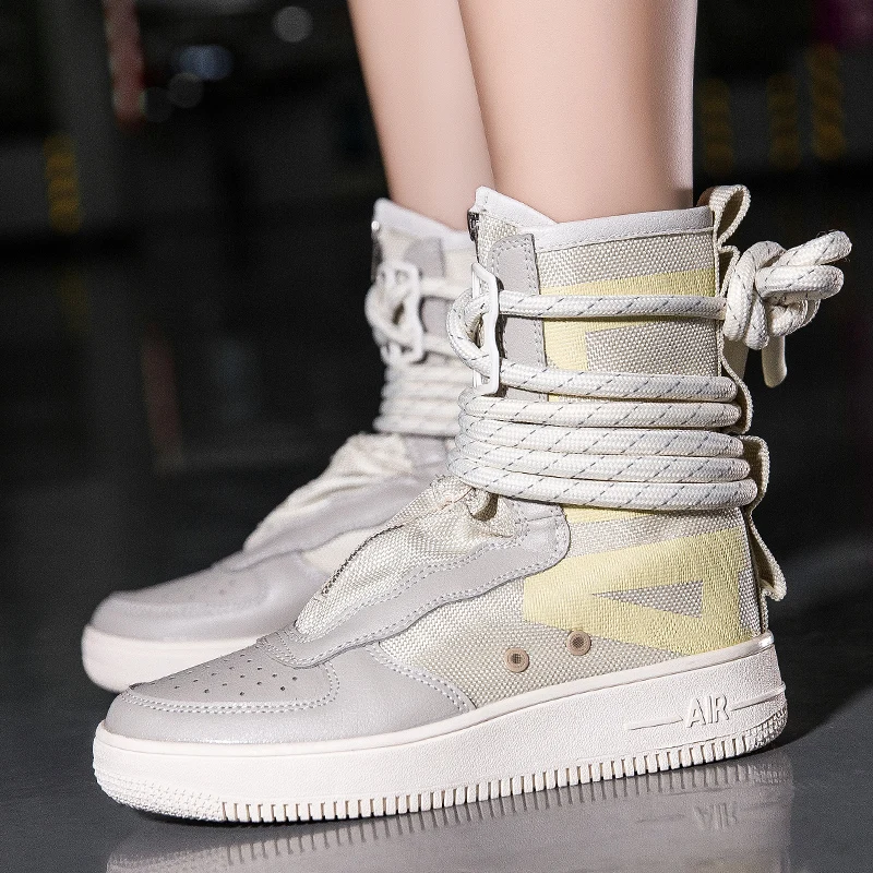 Дизайнерская обувь в стиле хип хоп Для мужчин ботинки Повседневное высокие кеды