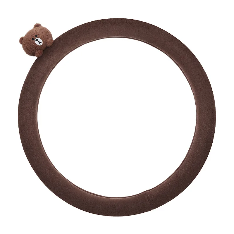car steering wheel cover bear brown auto steering wheel cover comfortable anti slip steering wheel cover case car accessories free global shipping