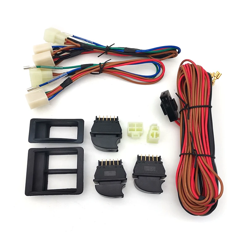 

3 Buttons Car Truck Door Window Power Switch & Harness Kit LED 12V