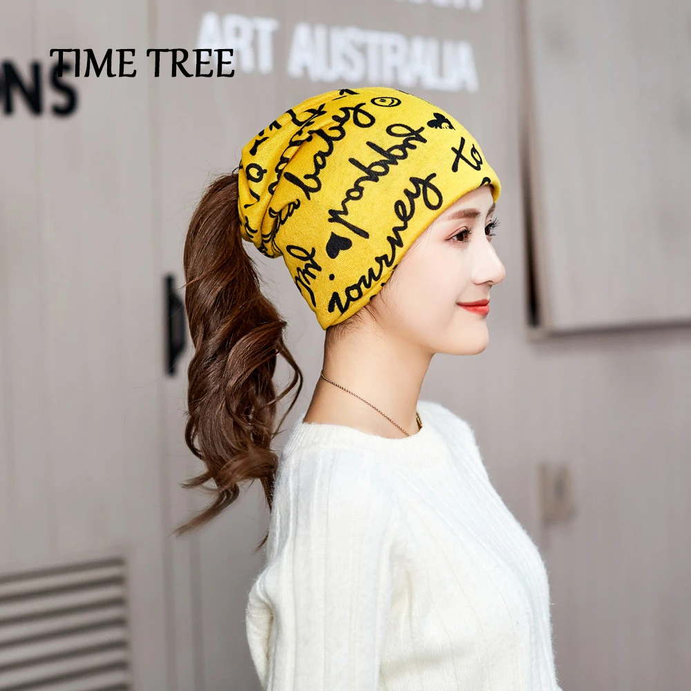 Зимняя шапка многофункциональный шарф берет шапки для женщин с буквенным