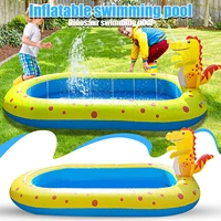 inflatable dinosaur shark splash play mat fountain swimming pool summer outdoor water toys kids backyard garden sprinkler pad