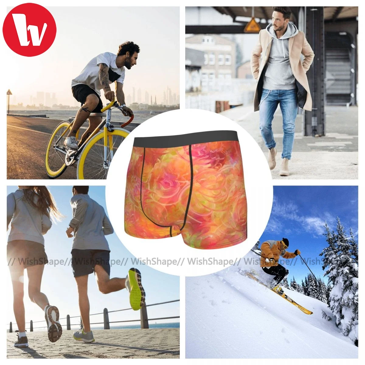 

Delirium Underwear Breathable Hot Printed Trunk Polyester Sublimation Male Boxer Brief