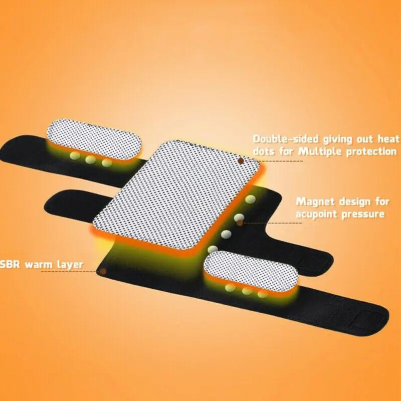 1 пара Self наколенник с обогревом Магнитный термальная терапия Поддержка защитное