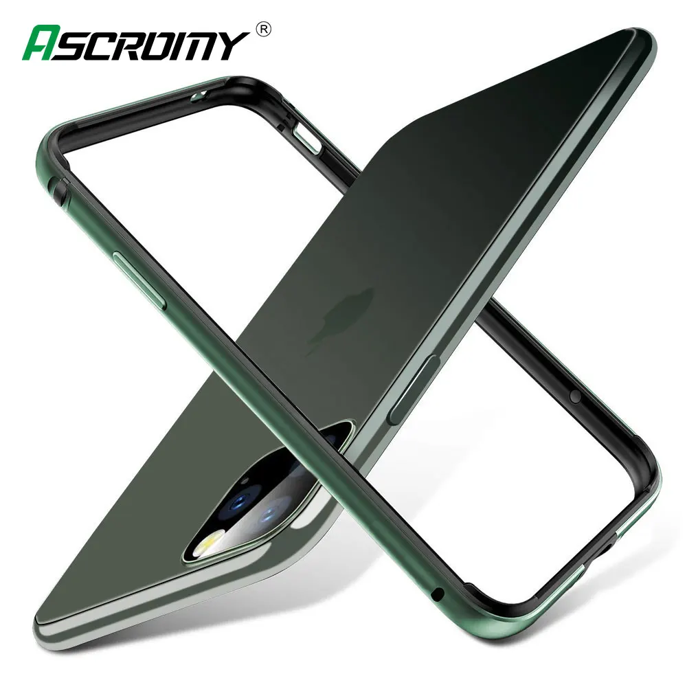Metal Bumper For Apple iPhone 11 Pro Max X XS XR XSMax 12 Mini 11Pro 8 7 Case Silicone Shockproof Luxury Brand Phone Accessories | Мобильные