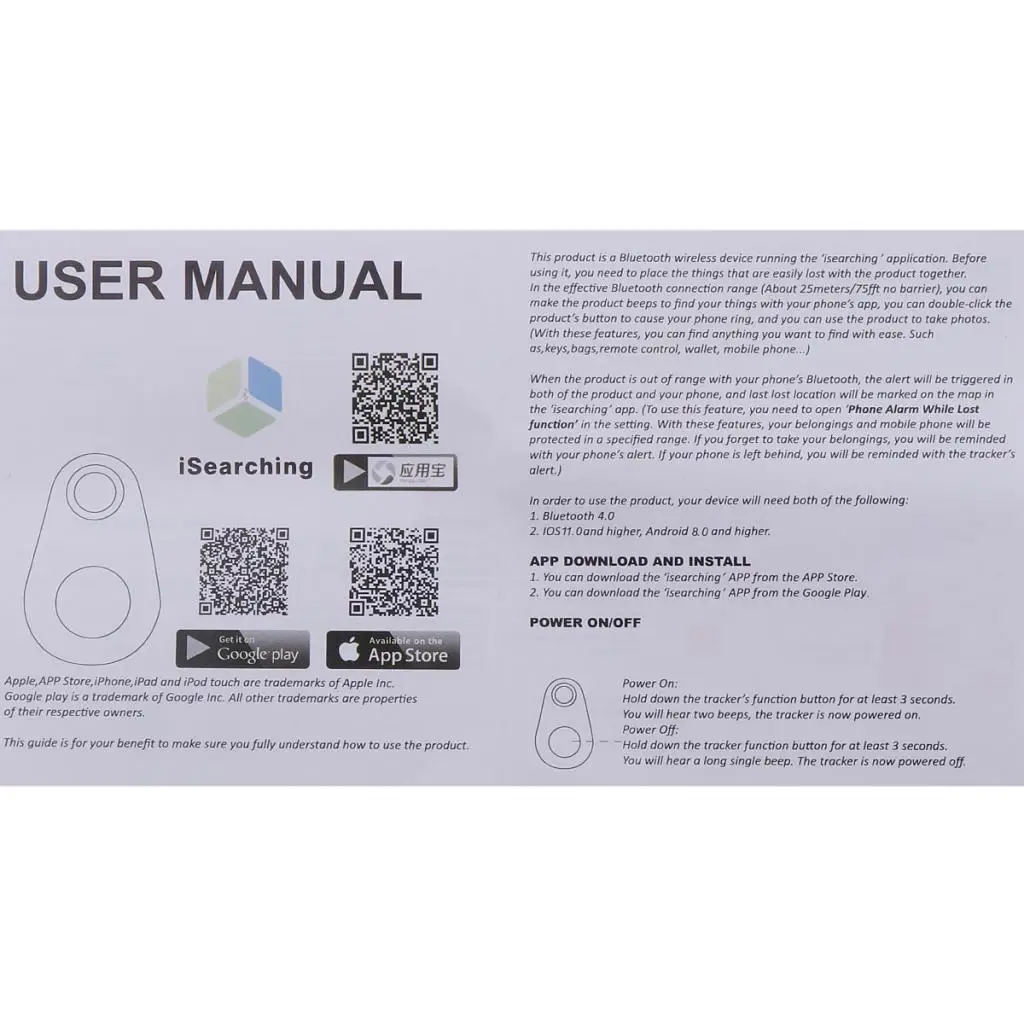 Умный мини искатель 1 шт. Bluetooth GPS сумка кошелек Детские трекеры трекер против