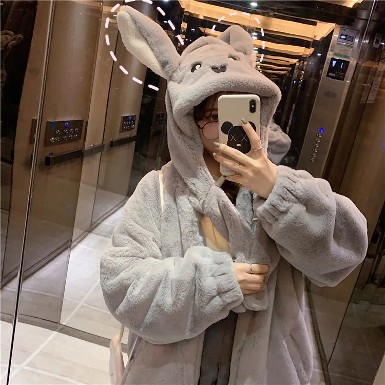 Осенне зимняя женская японская милая куртка для девочек подростков мягкая