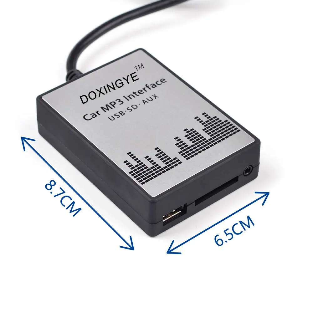 Автомобильный MP3 музыкальный адаптер DOXINGYE USB SD AUX устройство смены компакт дисков