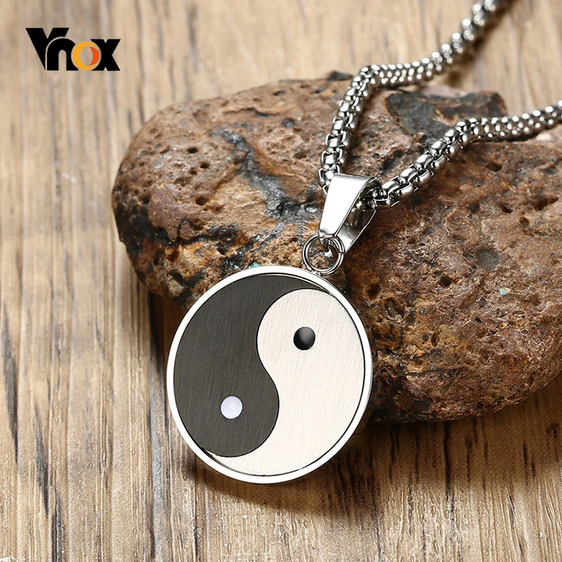 Китайские Подвески Vnox Yingyang Bagua для мужчин и женщин ювелирные изделия из