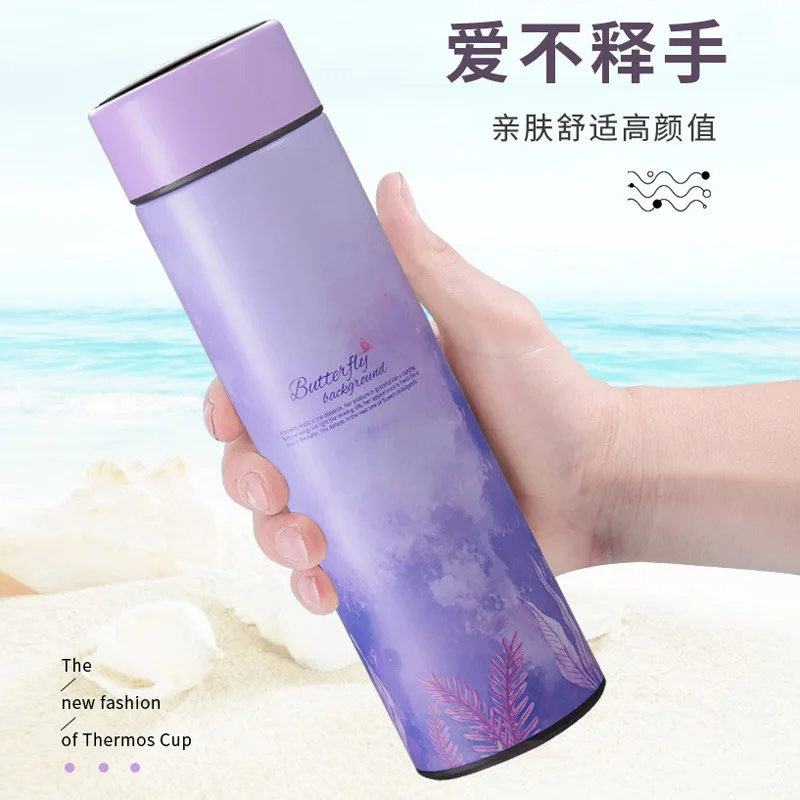 500 мл светодиодный Интеллектуальный термос чашка сенсорный дисплей температуры