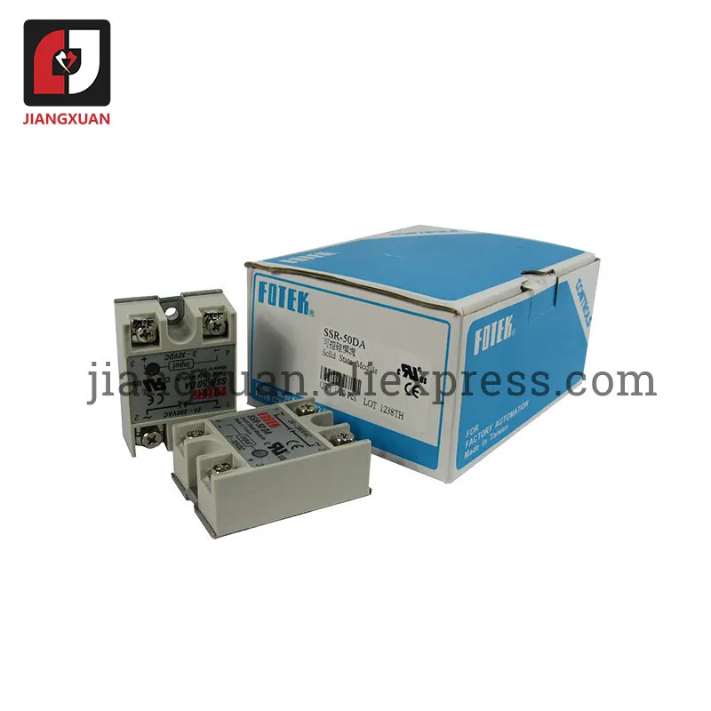 Промышленный SSR 50DA 50amp 3 32VDC до 24 380VAC Однофазный dc ac ssr твердотельные реле для