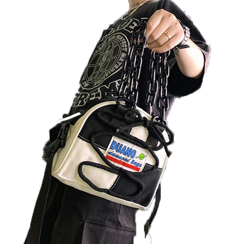 

Retro Chain Bag Men 2021 Fashion All-Match Large-Capacity Messenger Bag Daily Casual Shoulder Bags Handbag