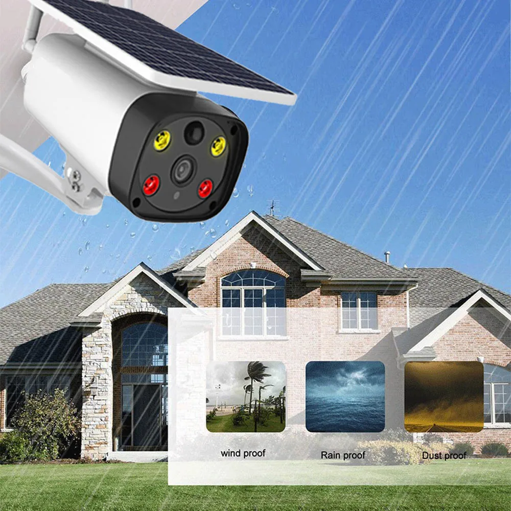 IP-камера с Wi-Fi и солнечной батареей 1080P IP67 30 м | Безопасность защита