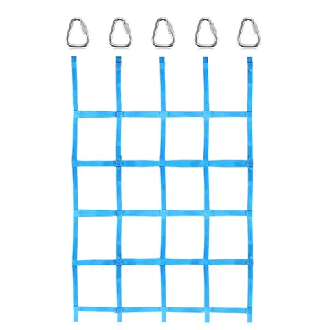 Сетка для скалолазания для ниндзя, оборудование для обучения заднему двору, прочная ударопрочная защитная сетка для лестницы - изображение