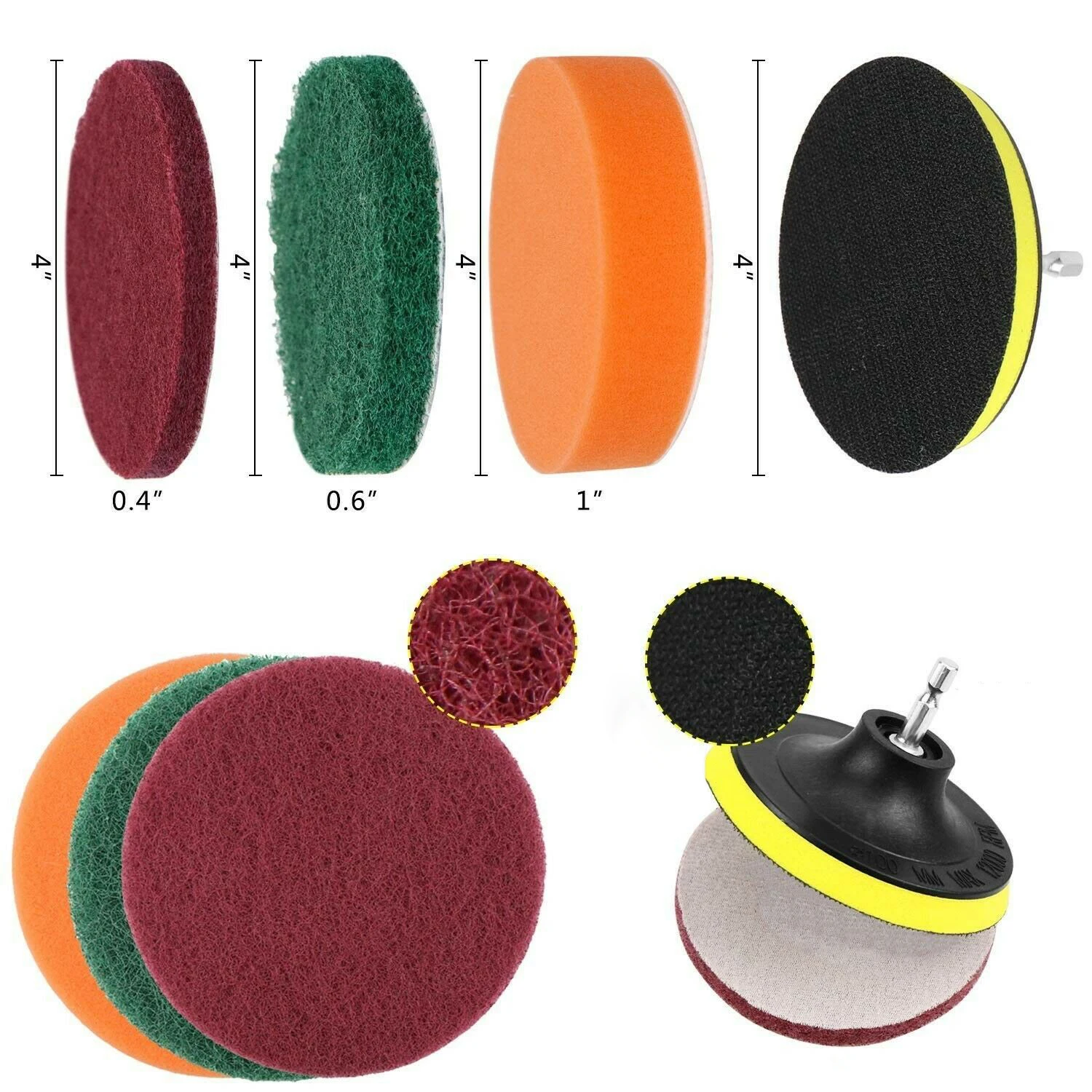 Набор кистей для сверления 16x удлиненный набор скраба с удлиненным креплением |