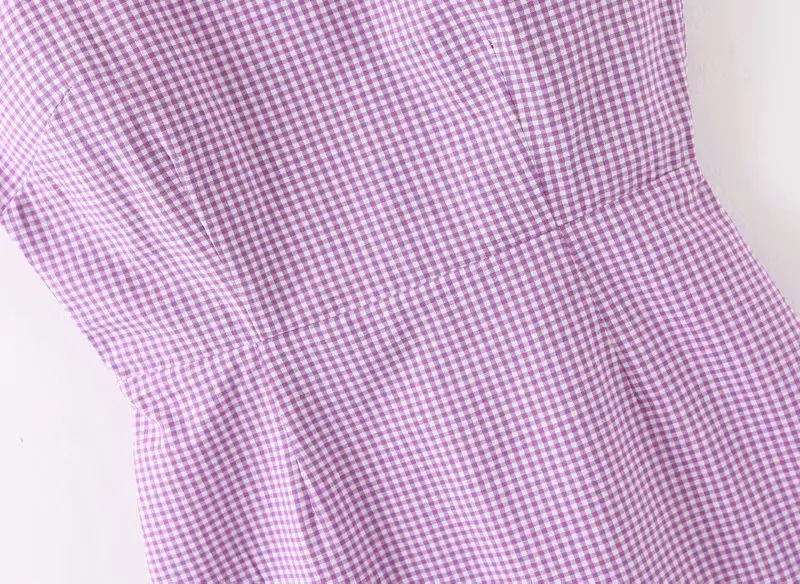 Платье мини женское в шотландскую клетку на тонких бретельках|Женские платья| |