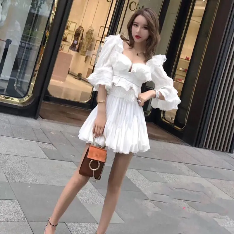 Boho шикарные топы Весна Лето Высокое качество оборки белая сетка вышивка блузки женские сексуальные женские рубашки блузка V734