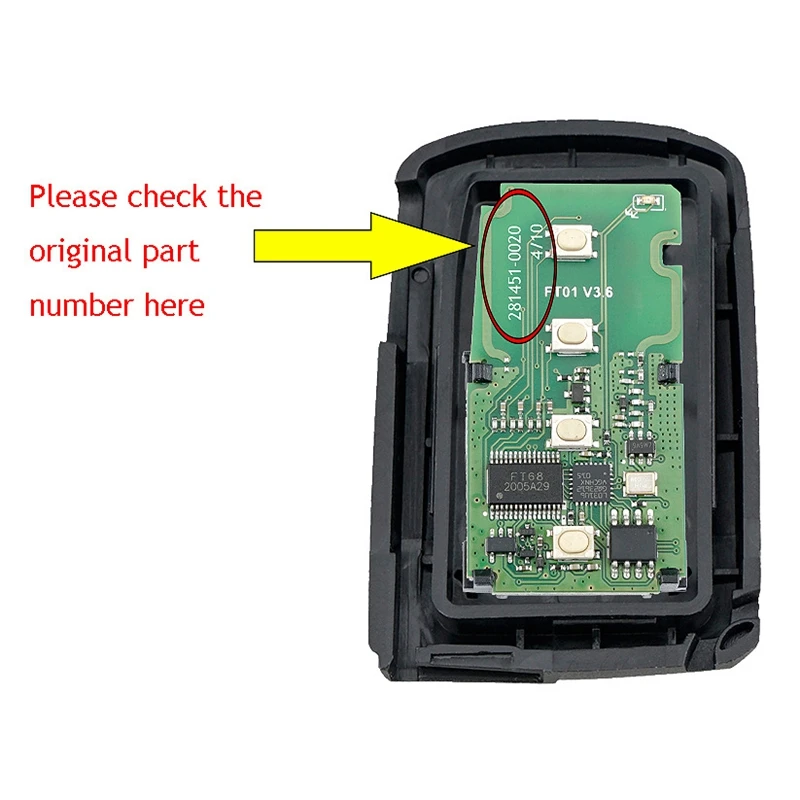 

Car Smart Remote Key 3+1 Button 314.Hz Fit for Toyota 2012-2020 HYQ14FBA