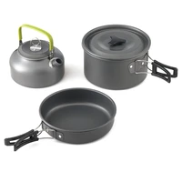 camping 308 pot gas stove camping cookware outdoor tableware picnic set piezo lighter stove travel 9 windshields windproof