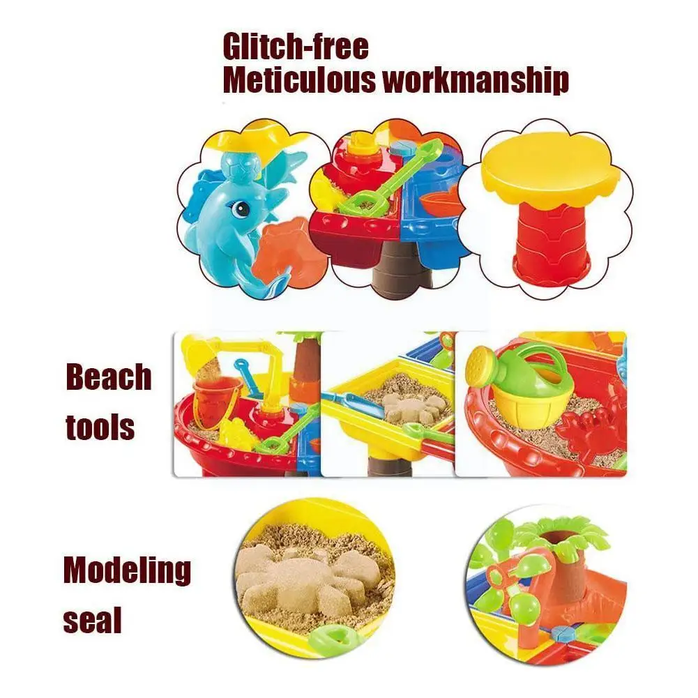 

New Beach Sand Toys Baby Summer Sand And Water Family Outdoor Table Beach Baby Waterwheel Kids Set Children T A6z9