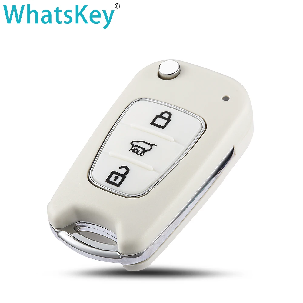 WhatsKey 3 кнопки белый флип-чехол для автомобильного ключа чехол Kia ceed Rio Picanto Sportage K2 K3