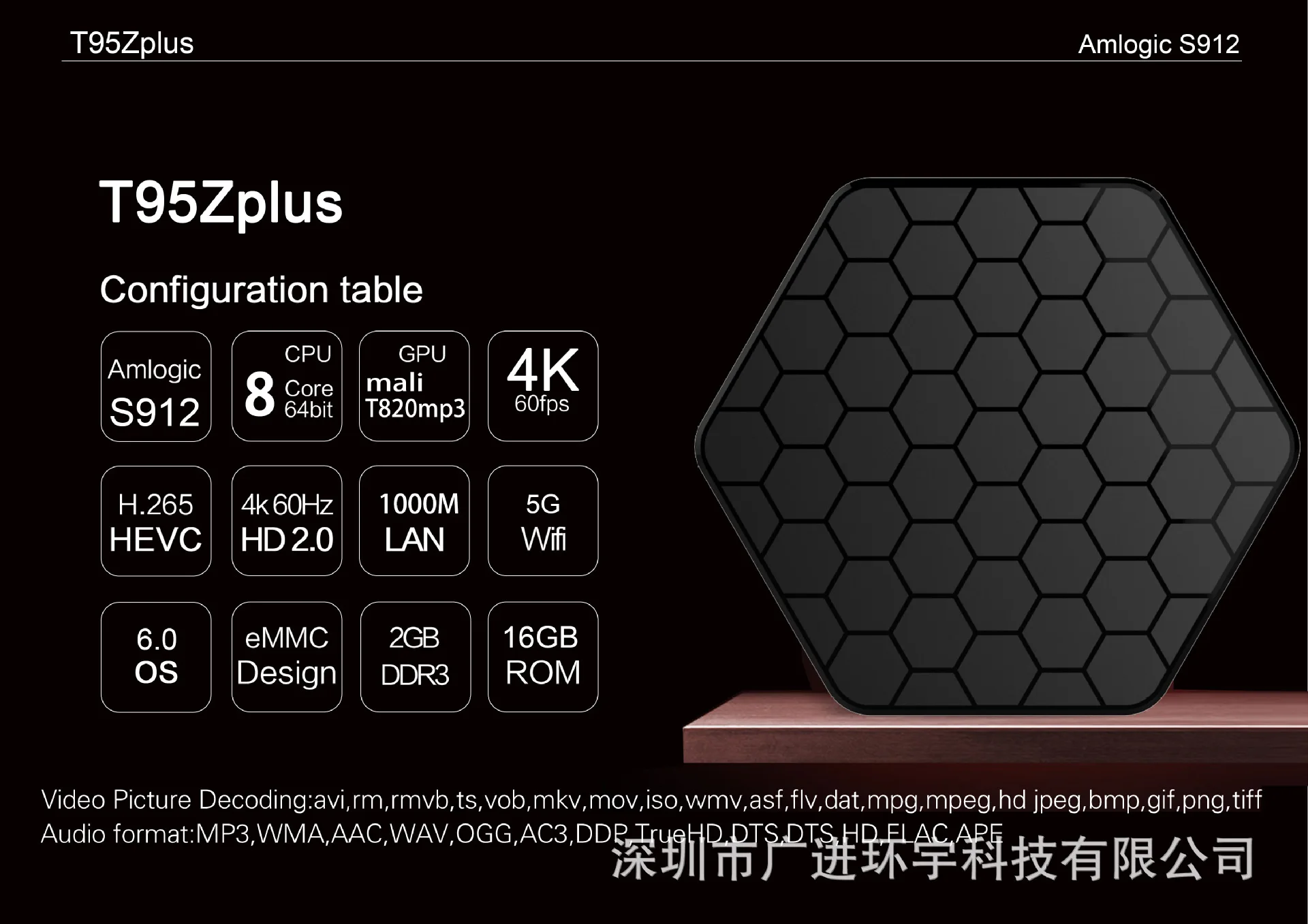 Цифровая приставка Smart TV Box Android Amlogic S912 Octa Core DDR3 3 Гб ОЗУ 32 ПЗУ ТВ-приемник T95Z с Wi-Fi 2021