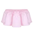 Мужские трусики, сексуальное нижнее белье, блестящие атласные трусики с рюшами для подгузников краткое для младенцев Трусы-стринги Нижнее белье эротическое нижнее белье-шорты для младенцев