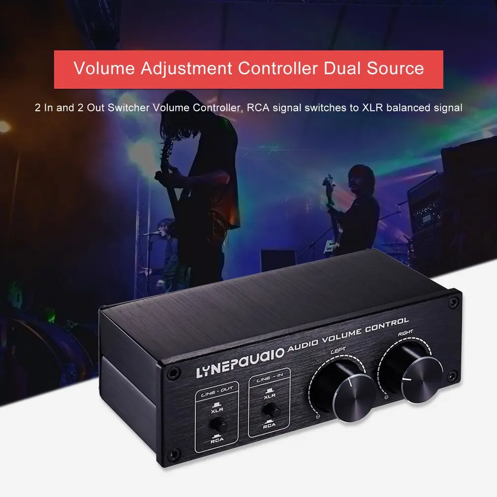 Professional Fully Balanced Passive Preamplifier Active Speaker Volume Adjustment Controller 2 In Out Switch Dual Source | Электроника