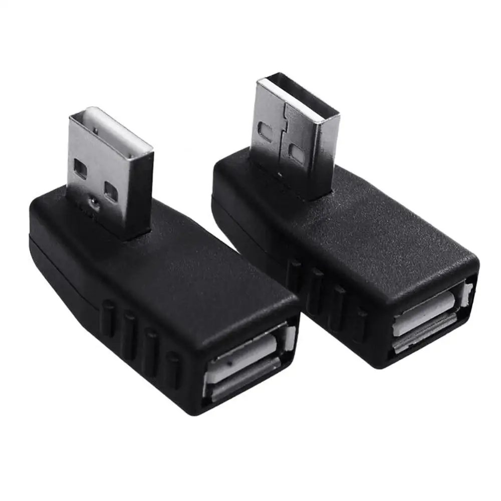 

USB 2.0 Right + Left 90 Degree Angled A Male to Female Adapters for Laptop PC