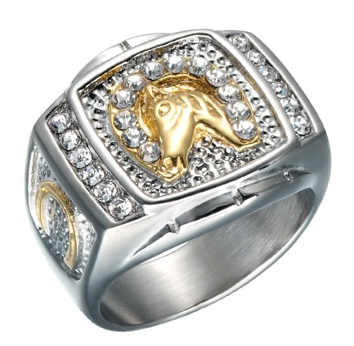 Juno последняя модель кольца с головой лошади мужские и женские ювелирные изделия