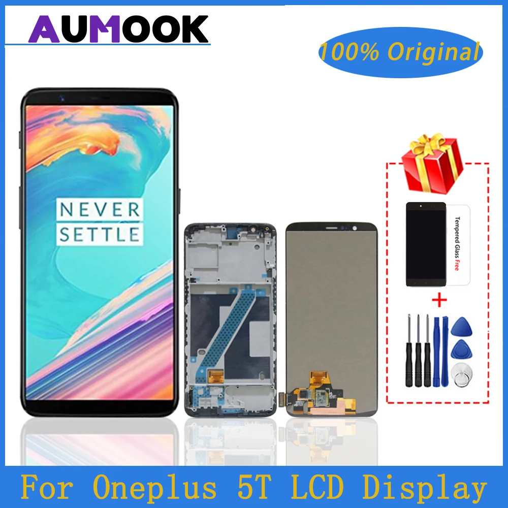 

Оригинальный экран для OnePlus 5T ЖК-дисплей для OnePlus5T A5010 AMOLED дисплей в сборе сенсорный экран дигитайзер Запасная часть