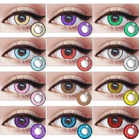 2pcs Pair Cosplay Lenses Halloween Colored Contact Lens for Eyes Lenses Color Cute Red Bule Little Devil Anime Contact Lense