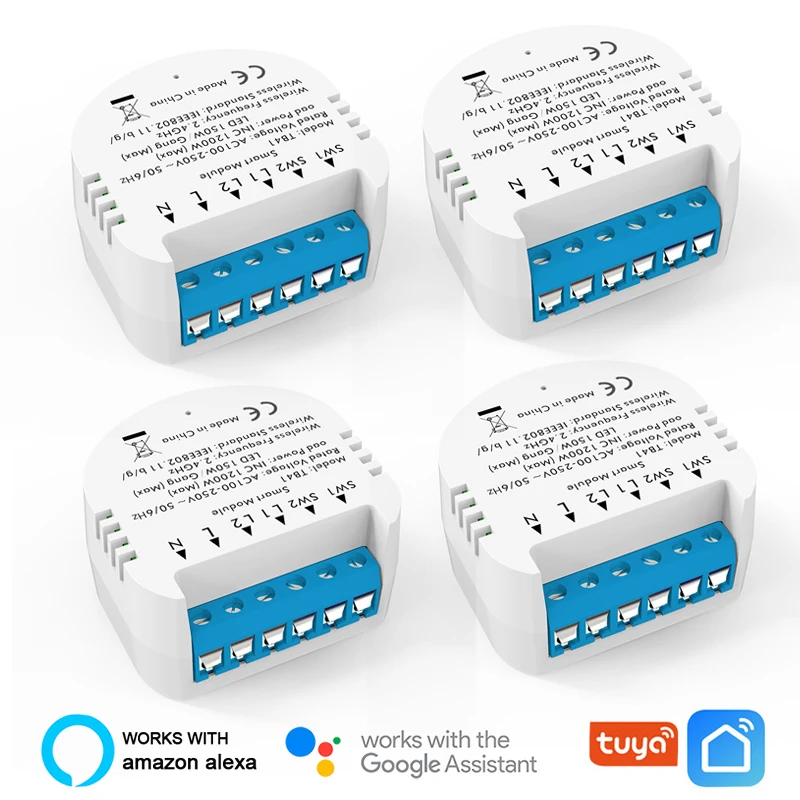 

Tuya Smart Life Wifi Switch Relay Breaker Module Automation Smart Lighting Google Home Alexa Echo Remote Control App Timer New