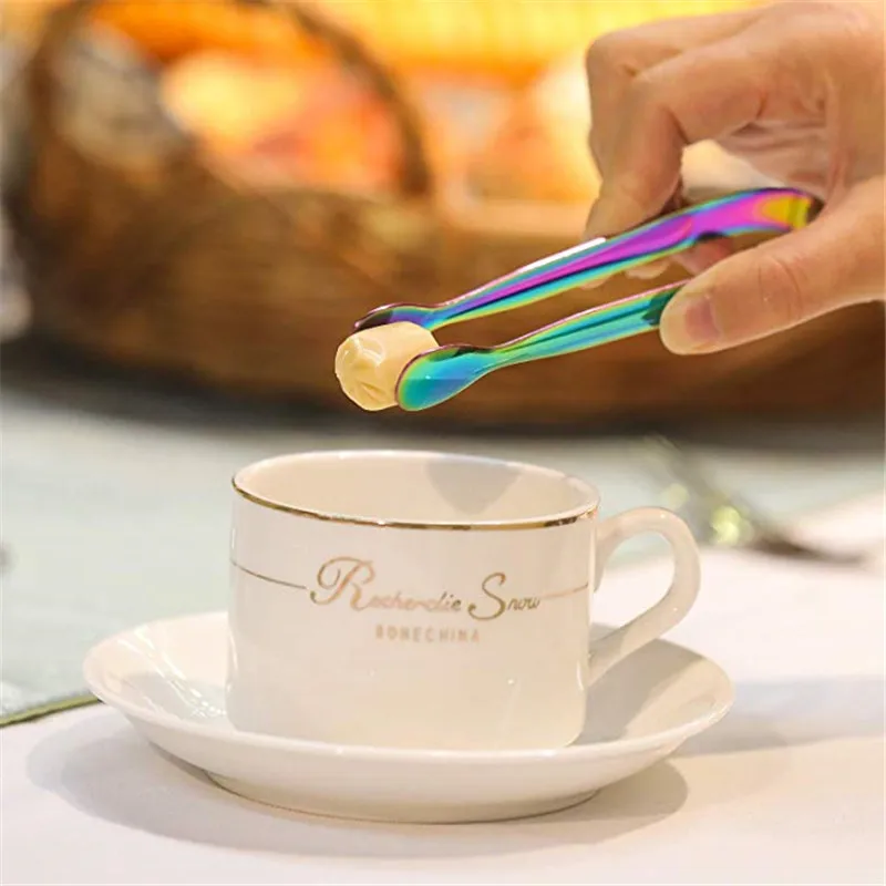 Разноцветные Мини щипцы для сахара маленькие льда мини сервировки кухонные чая
