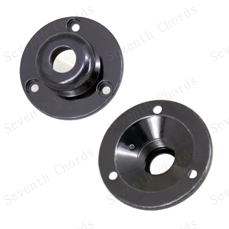 3 Pcs Round Brass Threaded Socket Jack Plates JackPlate Cover for Guitar Bass With Screw | Parts & Accessories