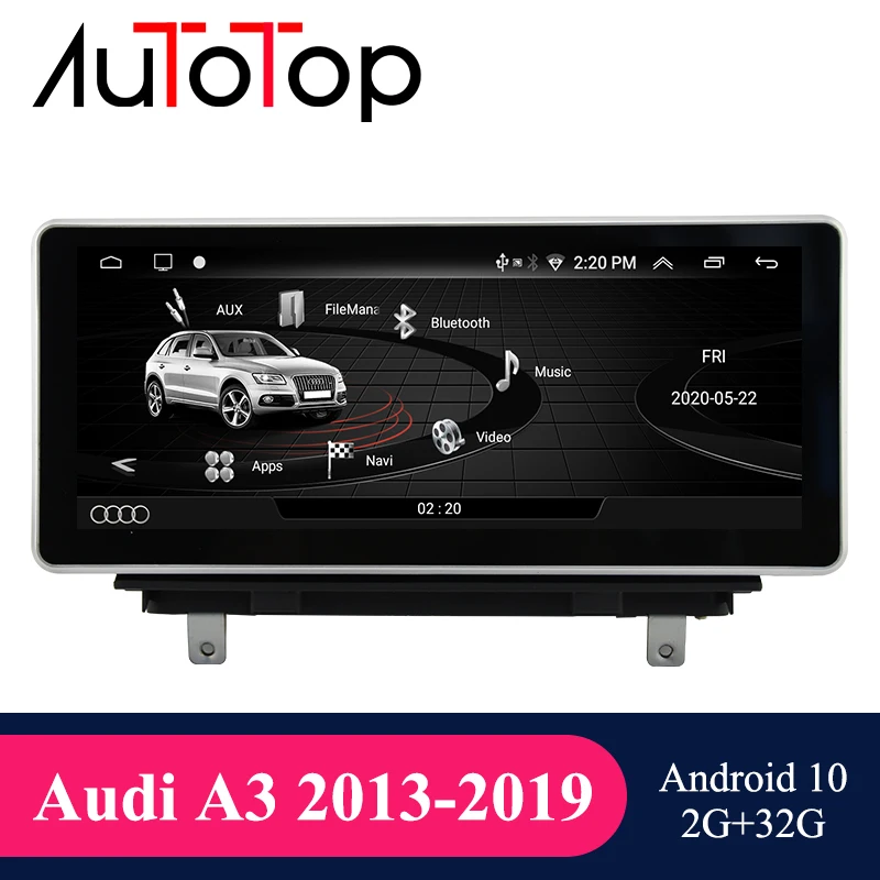 Автомагнитола AUTOTOP 2DIN IPS Android 10 0 для Audi A3 2013-2018 GPS-навигация Wi-Fi Bluetooth Mirrorlink рулевое