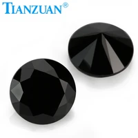 3mm to 12mm black color round brilliant cut moissanite loose gems stone