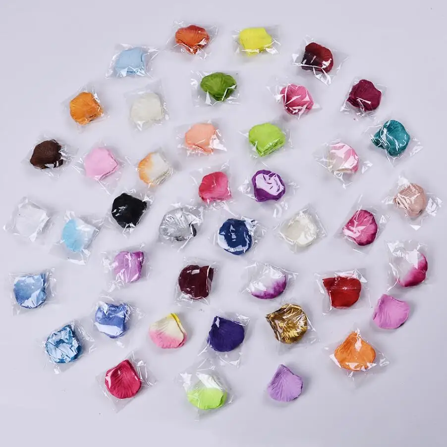 

100pcs/Lot Artificial Rose Petals DIY Artificial Flower Wedding Decorations Valentine Day Accessorie Mini Silk Rose Petal